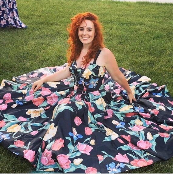 Vintage Karen Alexander Tropical Gothic Floral Lac