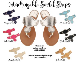 sierra's flip flops with interchangeable straps