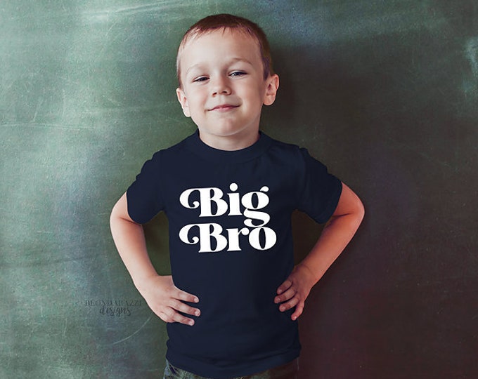 Big Bro Shirt - Big Brother Tshirt for Pregnancy Announcement Adoption Matching Sibling Coming Home Outfit