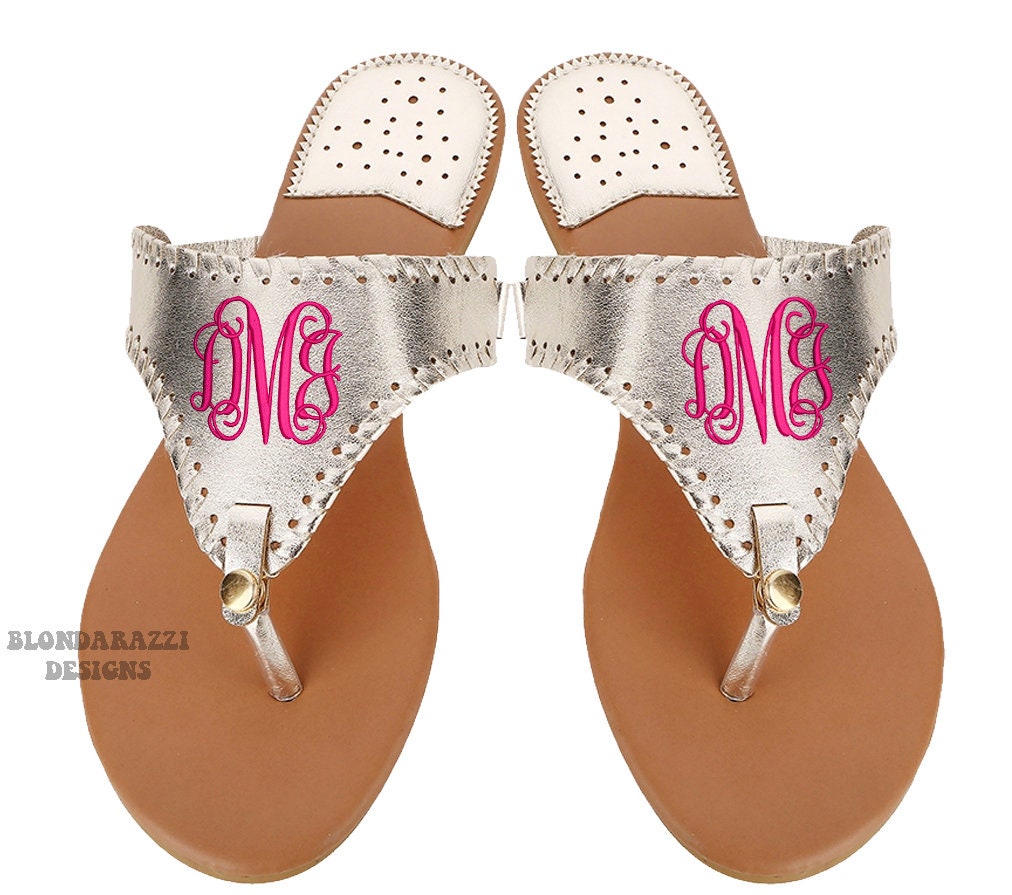 Monogrammed flip flops hotsell personalized flip flops