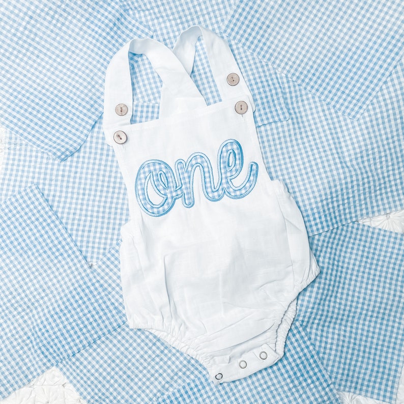 First Birthday Outfit for Baby Boy White Bubble Romper With Etsy