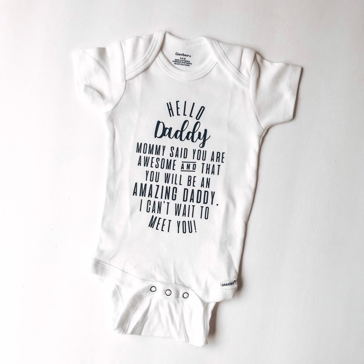 Pregnancy announcement bodysuit for Daddy (READY TO SHIP)