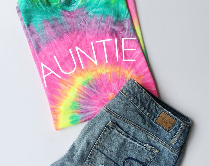 Tie Dye Auntie Tshirt