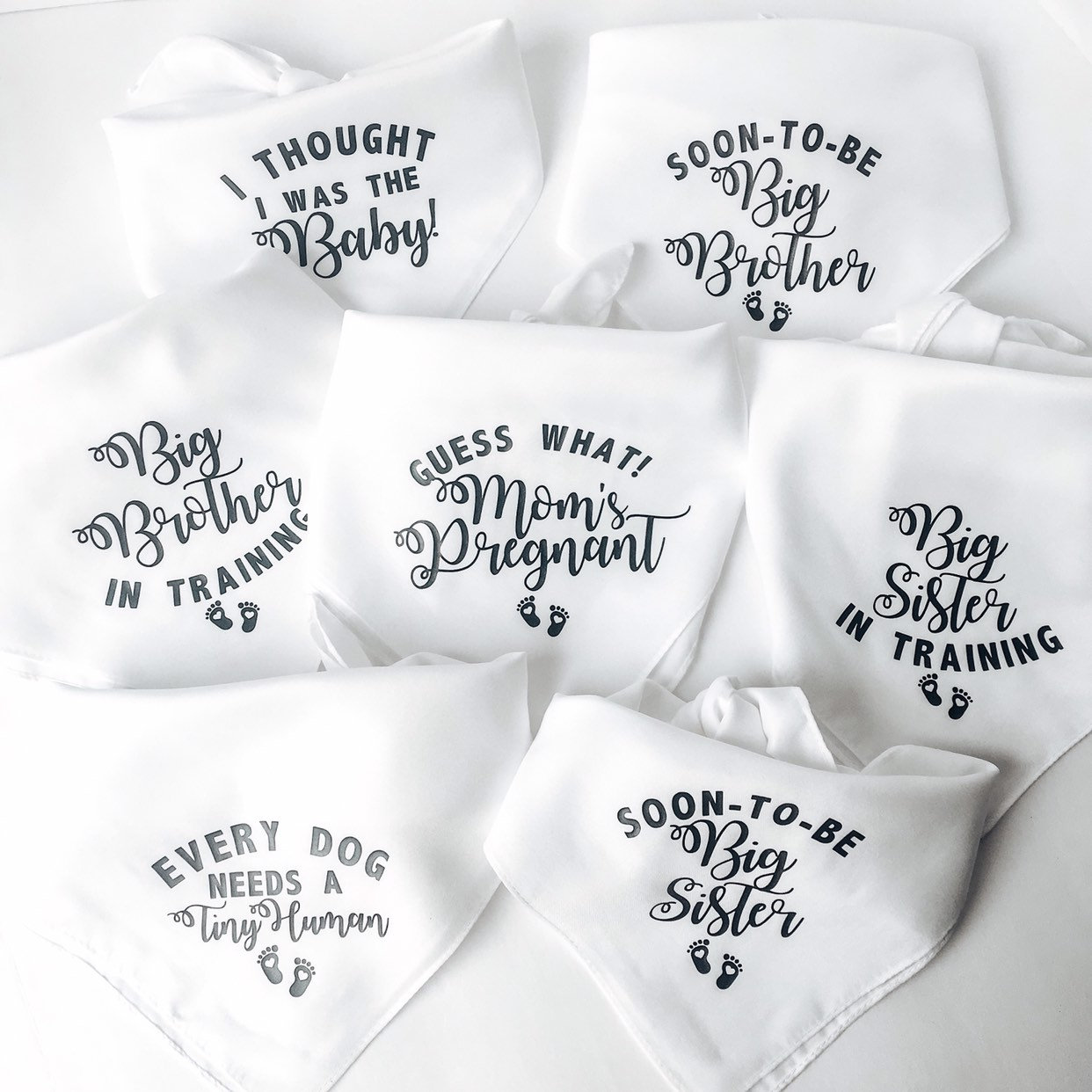 Dog pregnancy announcement bandana READY TO SHIP