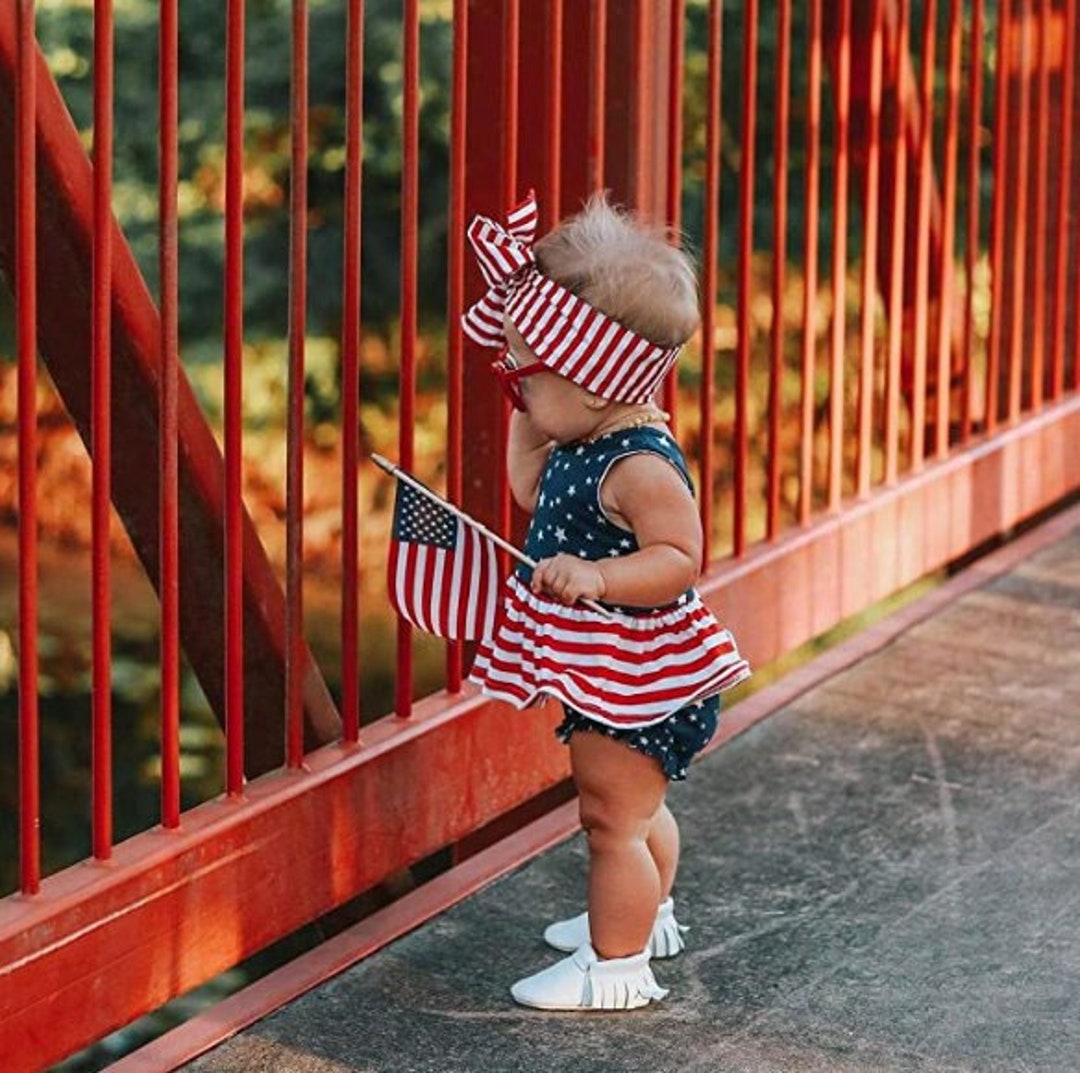 Baby Girl Fourth of July Outfit Tank Top Bloomers Shorts Matching