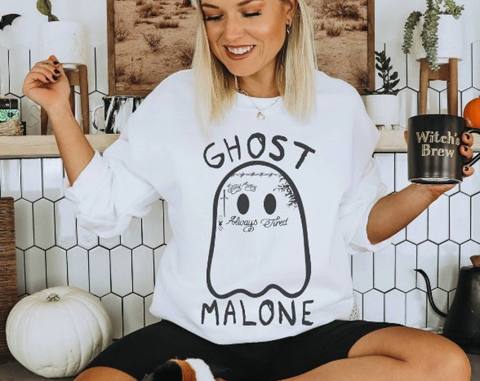 Ghost Malone Funny Cute Trendy Halloween Sweatshirt