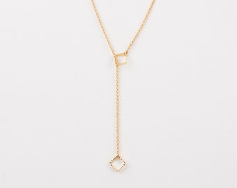 Necklace tie Cube chain mesh high plating quality