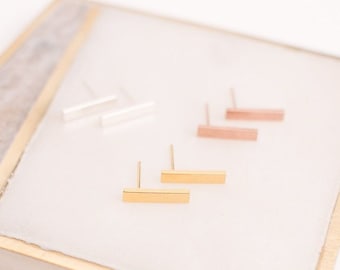 Puce Bar Earrings, high quality plating