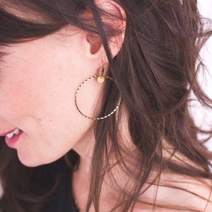 Creole Earrings Golden Brass