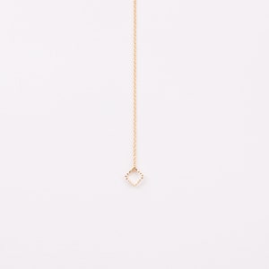 Cube Tie long necklace, fine mesh chain, high quality plating image 4