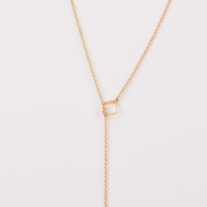 Cube Tie long necklace, fine mesh chain, high quality plating image 3