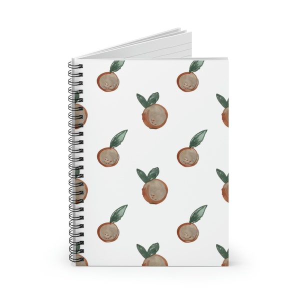 Clementine AOP Spiral Notebook Journal- Ruled Line