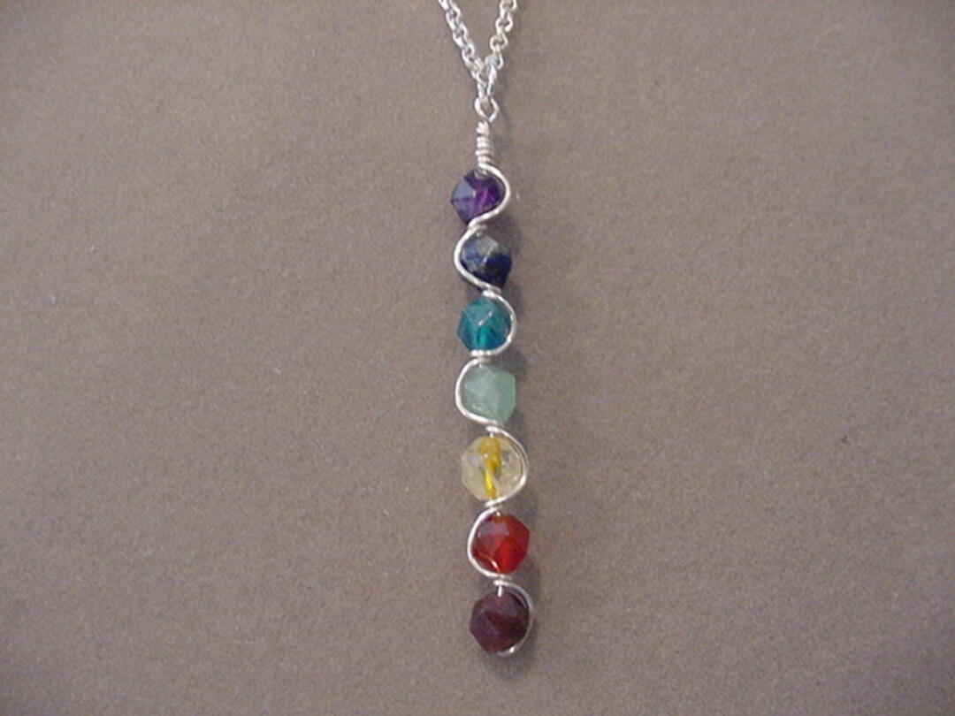 thumbnail image 2 of CHARGED 7 Chakra Himalayan Rose Quartz Pendant + 20" Stainless Steel Chain 2 of 6