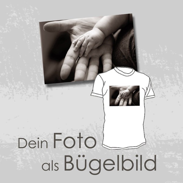 Dein Foto als Bügelbild, Wunschbild Applikation Aufbügler Patch