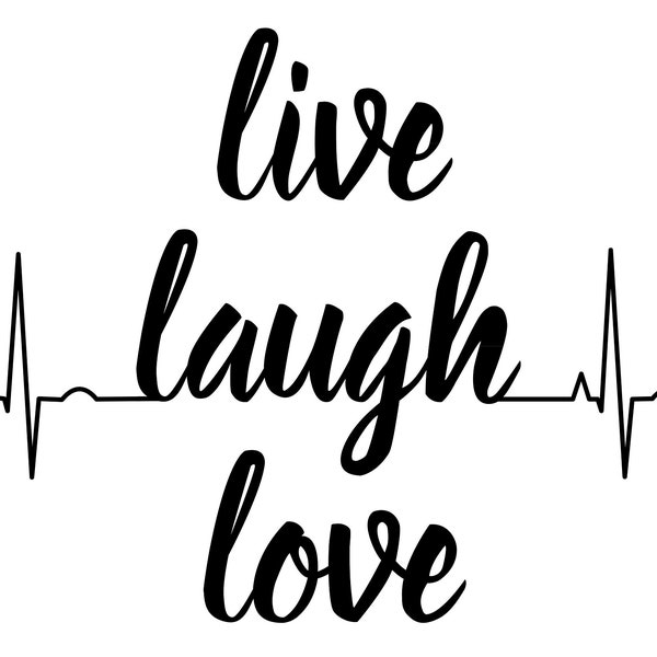 Bügelbild live laugh love