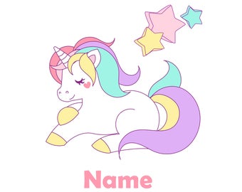 Hotfix/Iron on Unicorn with your desired name