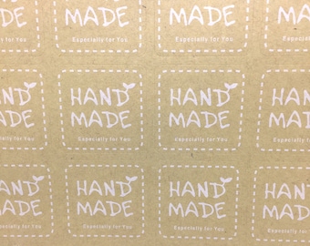 12 "Handmade" sticker, square