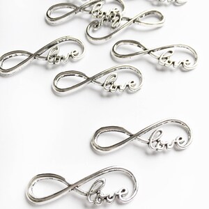 3 Connector Charms, love or hope image 3