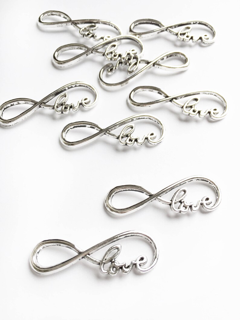 3 Connector Charms, love or hope image 3