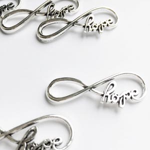 3 Connector Charms, love or hope image 7