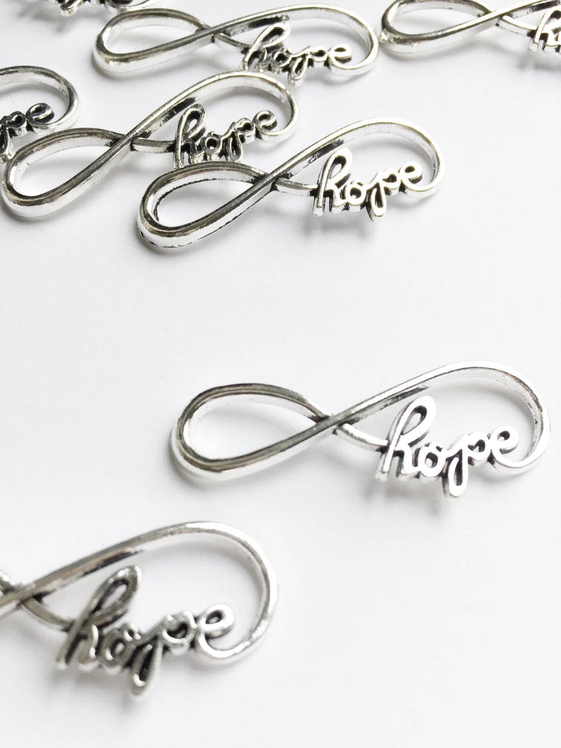 3 Connector Charms, love or hope image 7