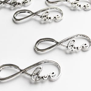 3 Connector Charms, love or hope image 4