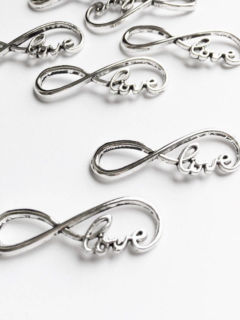 3 Connector Charms, love or hope image 4