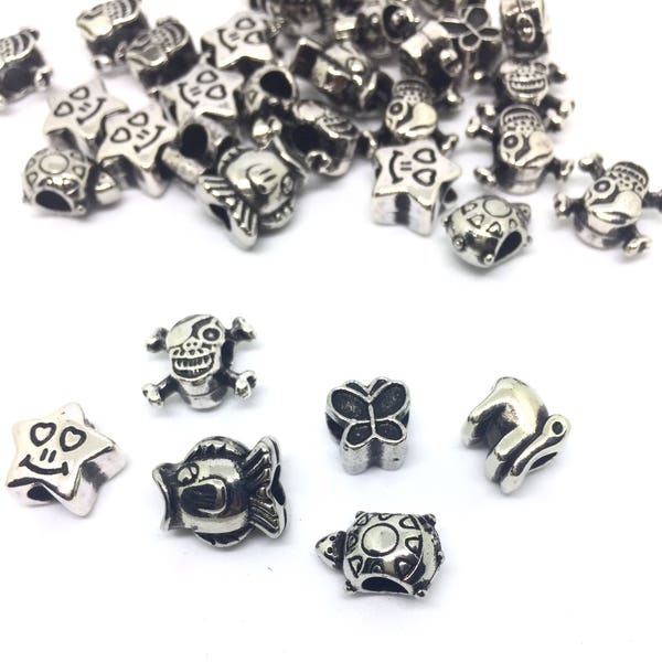 10 Beads, Charms, Mix, Modulperlen