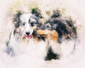 Iron-on Australian Shepard 2