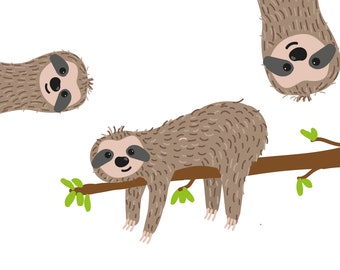 Iron-on Sloths