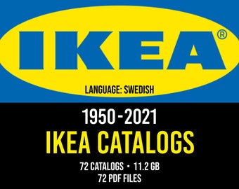 IKEA Catalogs 1950-2021 Mega Collection Digital Download Ebook 72 PDF files
