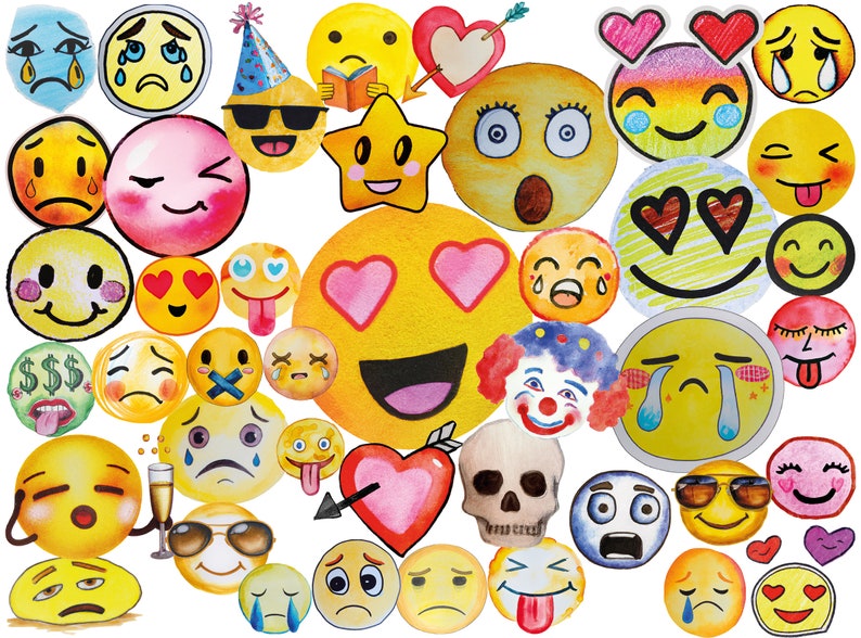 120 Emojis Stickers PNG Files Goodnotes Precropped Digital Download