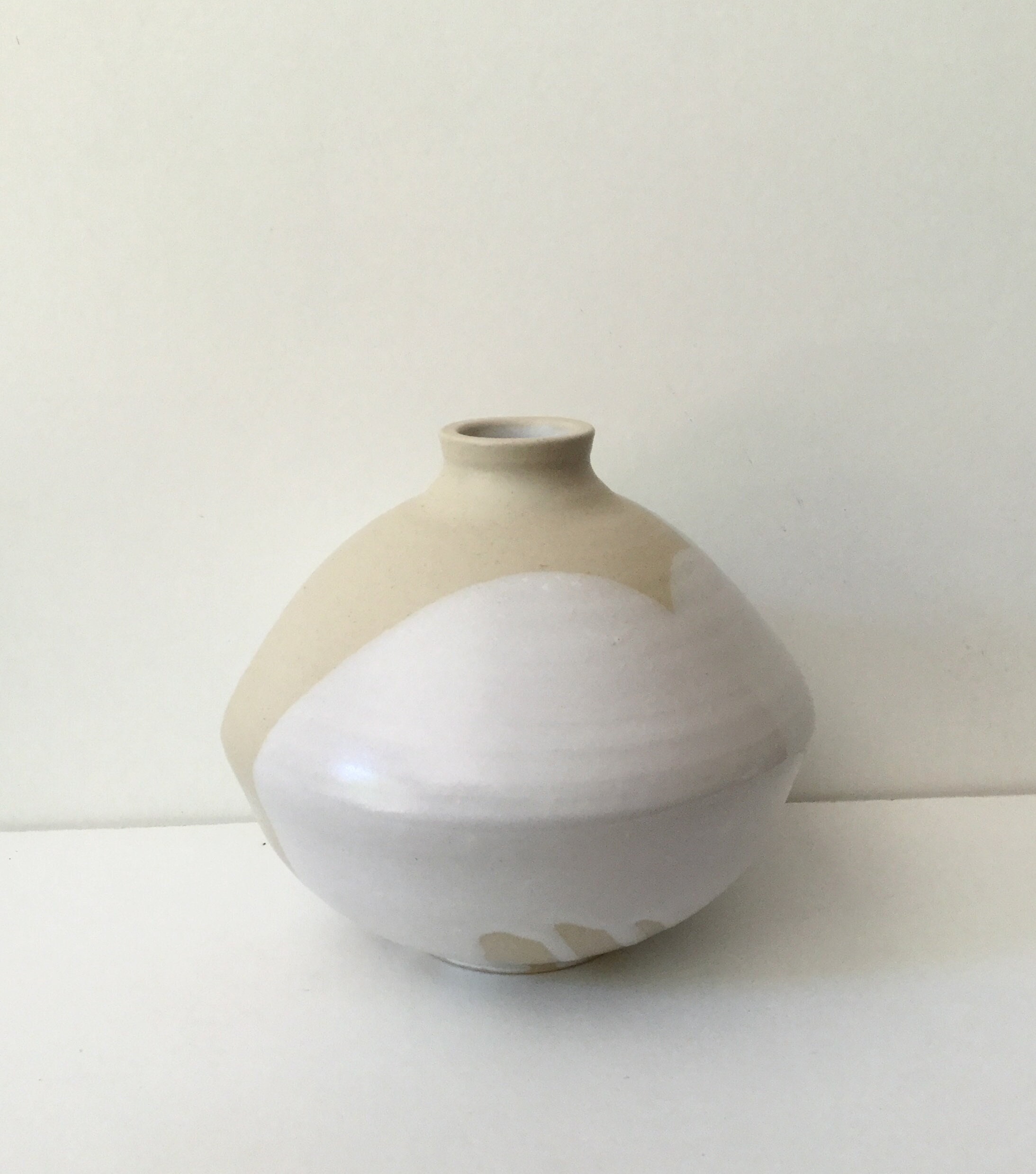 Petit Vase blanc Écru,