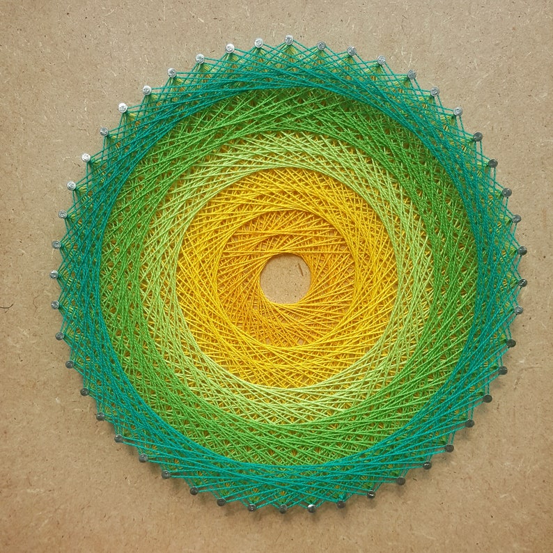 Yarn Mandala Diy Diy kit multicolored yarn mandala kit 5 circles turquoise | Etsy