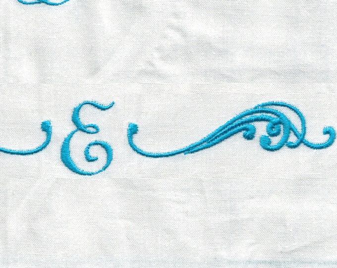 Classic Calligraphy Monogram Border curl font frame machine embroidery designs signature INSTANT DOWNLOAD multiple sizes from 4 up to 7 inch