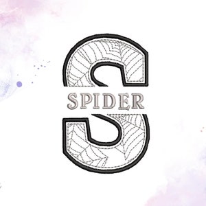 Halloween Spiderweb Split FONT and mini font alphabet machine embroidery designs in many sizes, spider web spooky monogram kids name, BX
