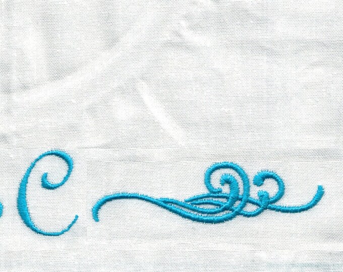 Classic Calligraphy Monogram Border curl font frame machine embroidery designs signature INSTANT DOWNLOAD multiple sizes from 3 up to 7 inch