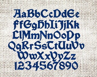 Pirate Style Font machine embroidery designs - caps, cases and numbers, INSTANT DOWNLOAD, 6 sizes