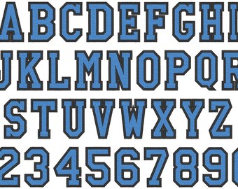 Hight school varsity collegiate, block mini Font machine embroidery designs - many sizes, BX embroidery, bx font alphabet sport