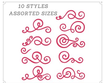Classy Calligraphy Monogram Borders, curls font frame embroidery designs, signature - INSTANT DOWNLOAD, assorted sizes