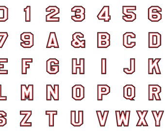 2 layers Sport Hight school varsity collegiate, block applique Font machine embroidery designs 2 layers applique