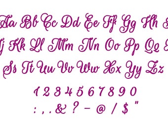 Scroll mini script Embroidery font MINI embroidery Font machine embroidery alphabet, monogram, caps, letters and numbers