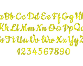 Colleen Font machine embroidery designs sizes 1/2
