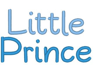 Little Prince Font, good for baby boy items ,machine embroidery designs - letters and numbers, INSTANT DOWNLOAD, Half and 1 inch sizes