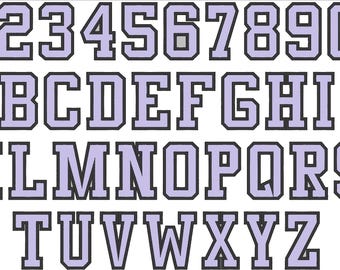 Hight school varsity collegiate, block mini applique Font machine embroidery designs - many sizes, BX embroidery, bx font alphabet sport