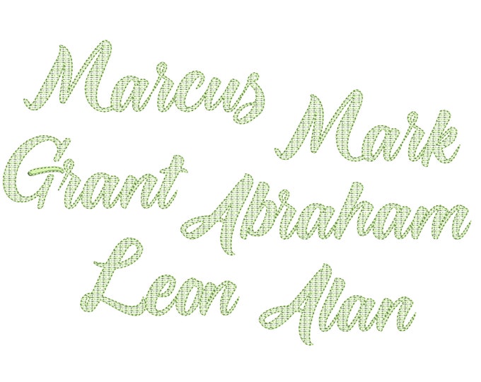Light stitch or golden metallic thread FONT light sketch outline machine embroidery designs alphabet letters / BX, jef, dst, exp, vip, pes