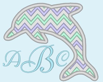 Dolphin Chevron monogram BX also ALL other (.pes .hus .dst .vp3 .vip .xxx .exp . jef)  - embroidery appliqué monogram embroidery design