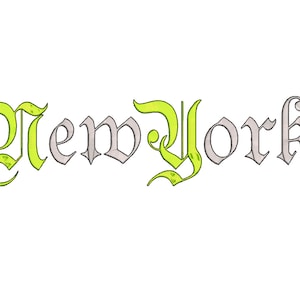 Old English satin and bean stitch outline Font machine embroidery designs Classic Gothic alphabet letters from 1 up to 4.5 inches BX incl