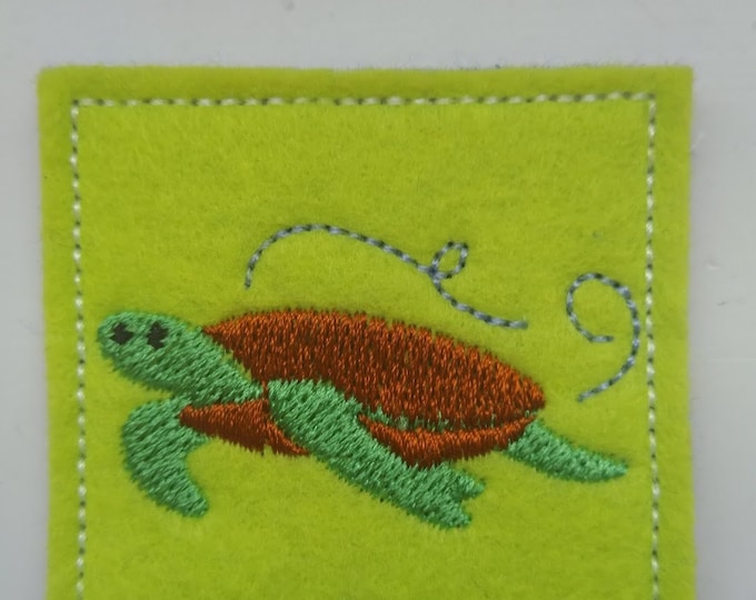 Little small Turtle machine embroidery designs mini sizes, fill stitch sea Turtle Tortoise wildlife earth ocean animal reptile seaside