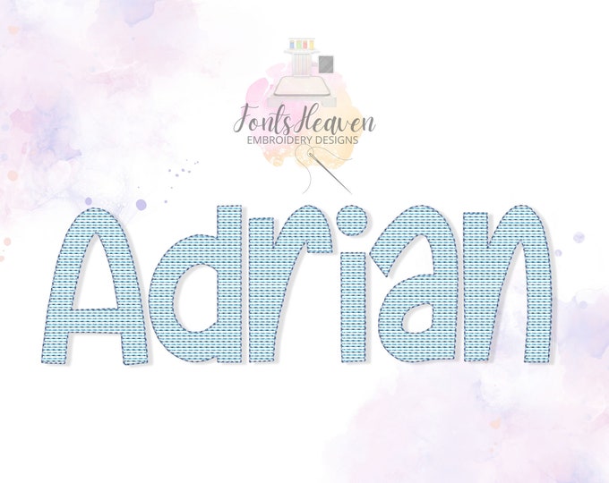 Light quick stitch Mylar awesome embroidery Font alphabet machine embroidery designs multiple sizes 1 thru 3.7 inches monogram BX